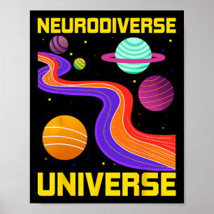 Neurodiversitet Universe Neurodiversity Adhd Autis Poster