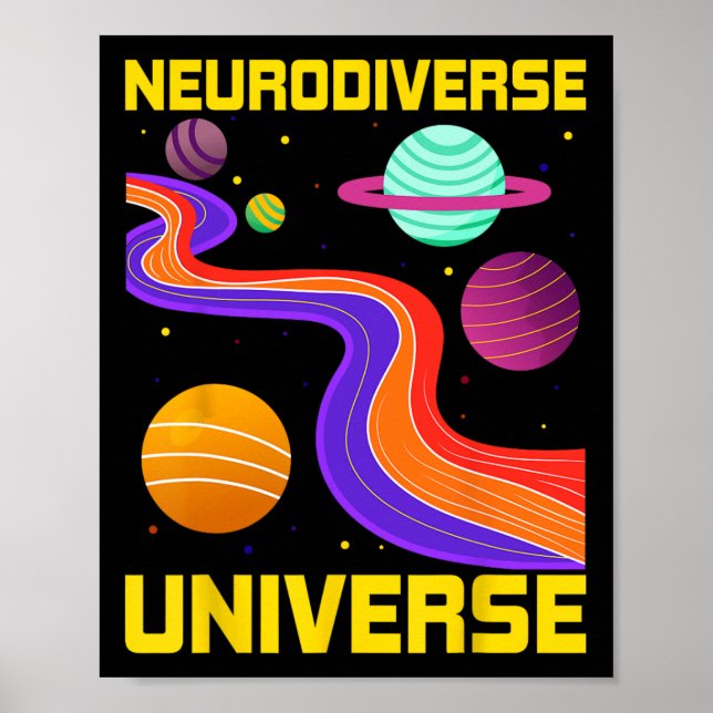 Neurodiversitet Universe Neurodiversity Adhd Autis Poster (Framsidan)