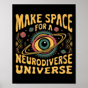 Neurodiversitet Universe Neurodiversity Adhd Autis Poster