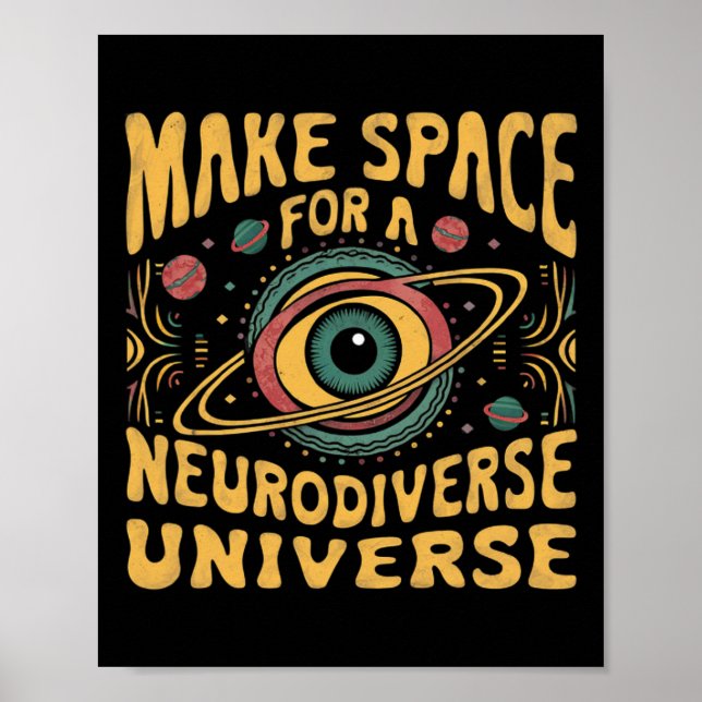Neurodiversitet Universe Neurodiversity Adhd Autis Poster (Framsidan)