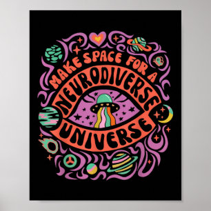 Neurodiversitet Universe Neurodiversity Adhd Autis Poster