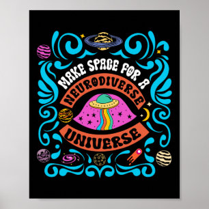 Neurodiversitet Universe Neurodiversity Adhd Autis Poster