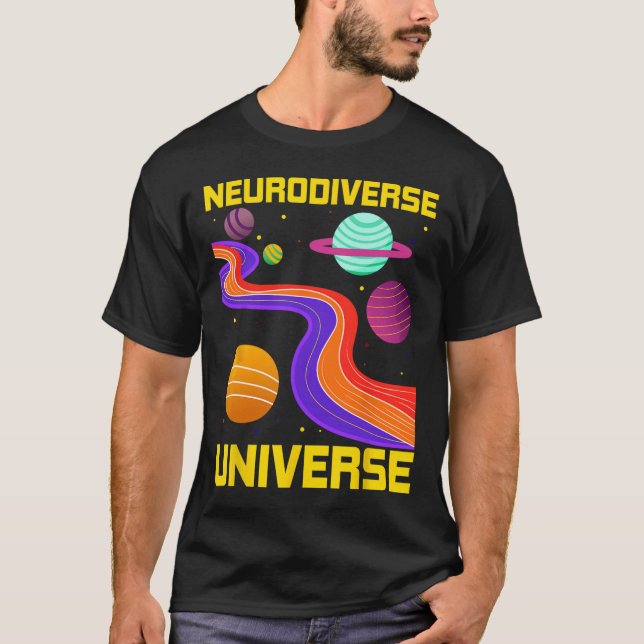 Neurodiversitet Universe Neurodiversity Adhd Autis T Shirt (Framsida)