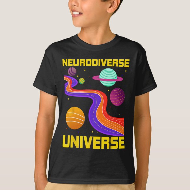 Neurodiversitet Universe Neurodiversity Adhd Autis T Shirt (Framsida)