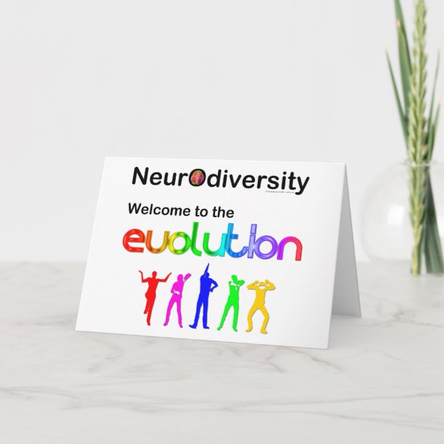 Neurodiversitet Välkommen till Evolution Postkort Kort (Framsida)