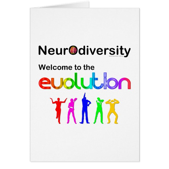 Neurodiversitet Välkommen till evolutionen Hälsningskort (Framsidan)