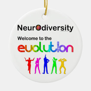 Neurodiversitet Välkommen till evolutionen Julgransprydnad Keramik