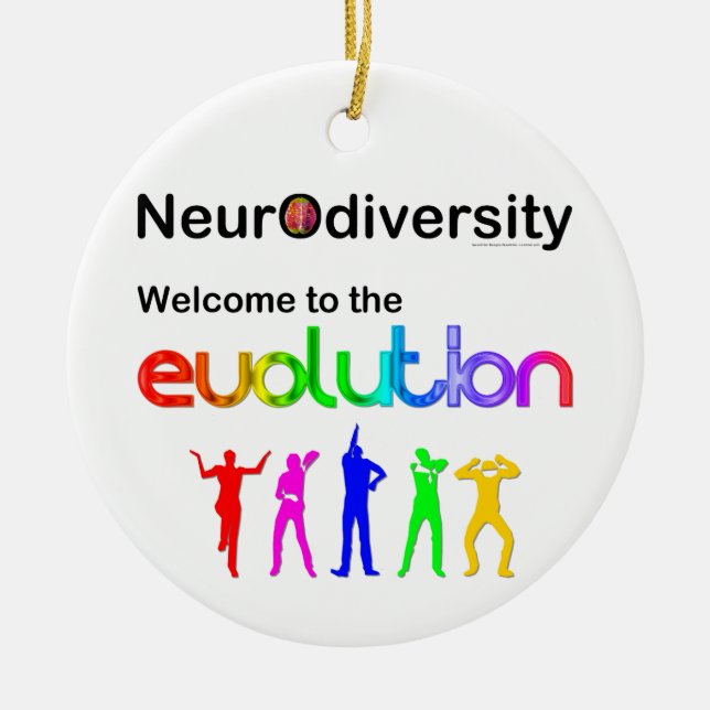 Neurodiversitet Välkommen till evolutionen Julgransprydnad Keramik (Framsidan)