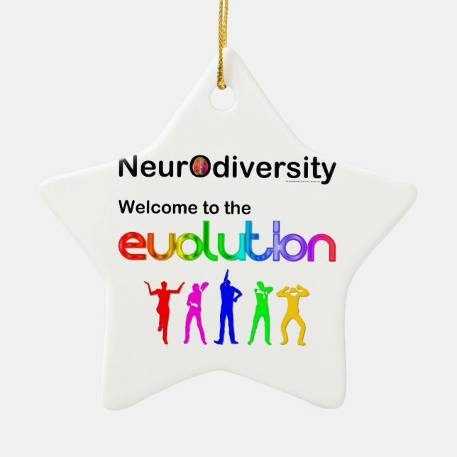 Neurodiversitet Välkommen till evolutionen Julgransprydnad Keramik (Framsidan)