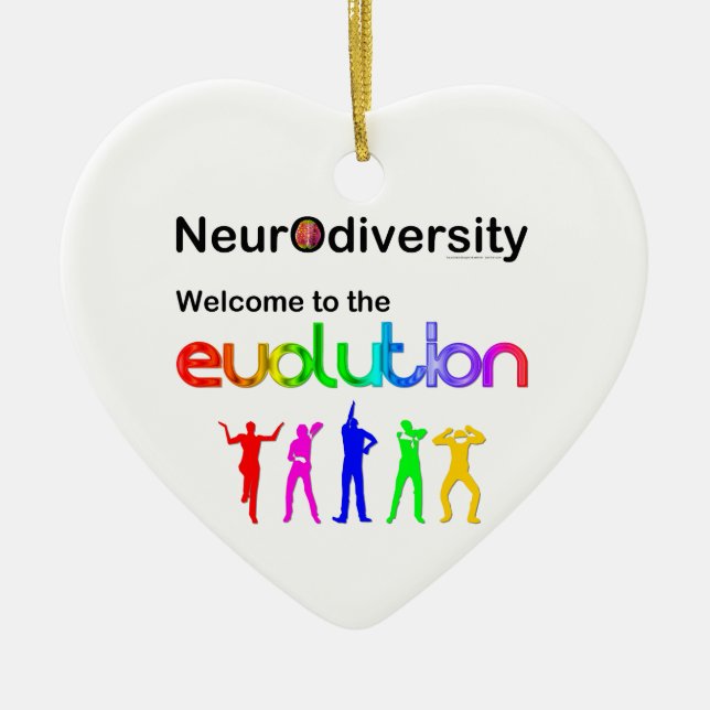 Neurodiversitet Välkommen till evolutionen Julgransprydnad Keramik (Framsidan)