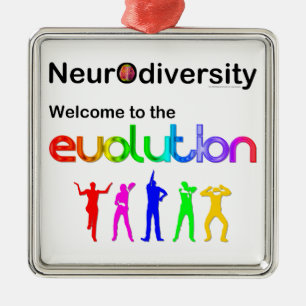 Neurodiversitet Välkommen till evolutionen Julgransprydnad Metall