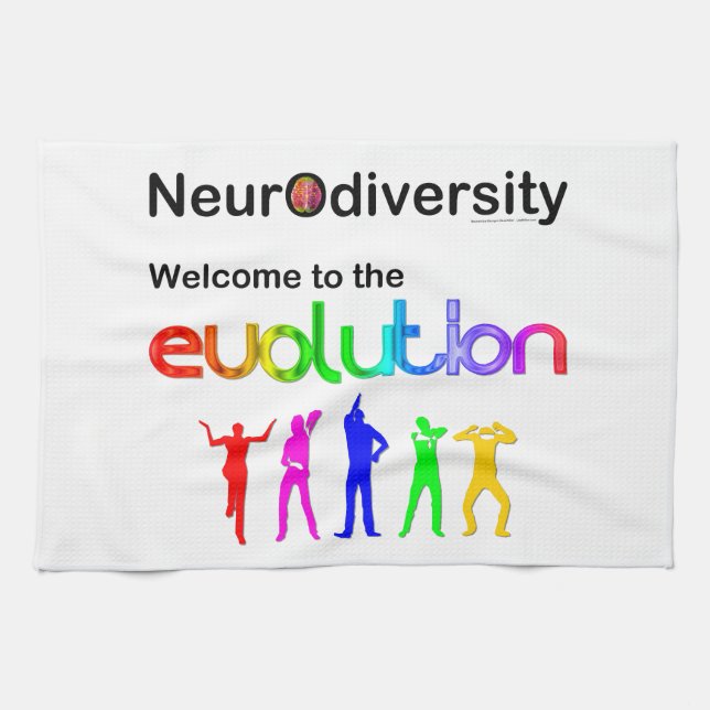 Neurodiversitet Välkommen till evolutionen Kökshandduk (Horisontell)