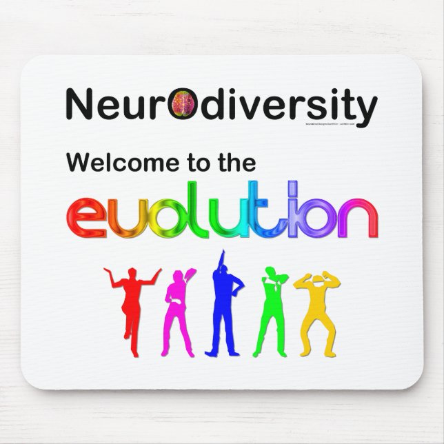 Neurodiversitet Välkommen till evolutionen Musmatta (Framsidan)