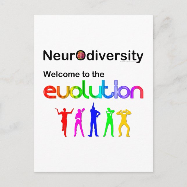 Neurodiversitet Välkommen till evolutionen Vykort (Framsida)