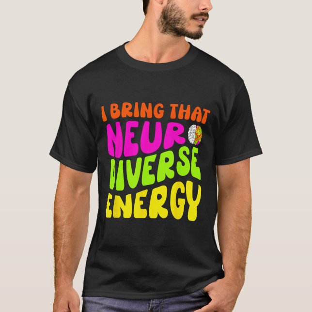Neurodiversitets T-shirt Autism Adhd Asd Neurodive (Framsida)