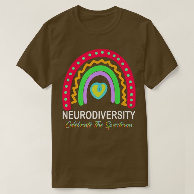 neurodiversitetsspektrum asfalt regnbåge t shirt (Design framsida)