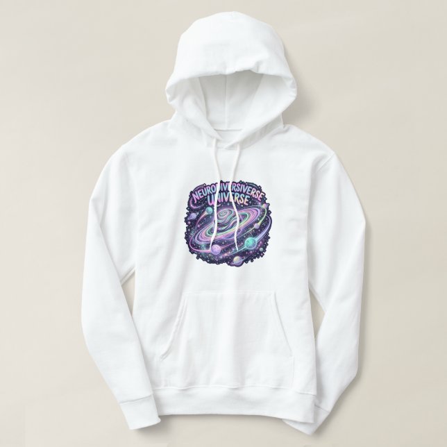 Neurodiversitetsuniversum Neon Galax Hoodie (Design framsida)
