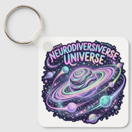 Neurodiversitetsuniversum Neon Pride Nyckelring