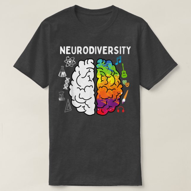 Neurodiversity-ADHD Autism Asperger Dyslexia Dyspr T Shirt (Design framsida)
