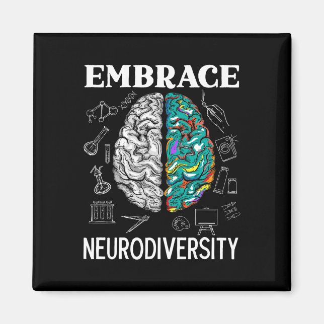 Neurodiversity Adhd Awareness Mental Health Magnet (Framsidan)