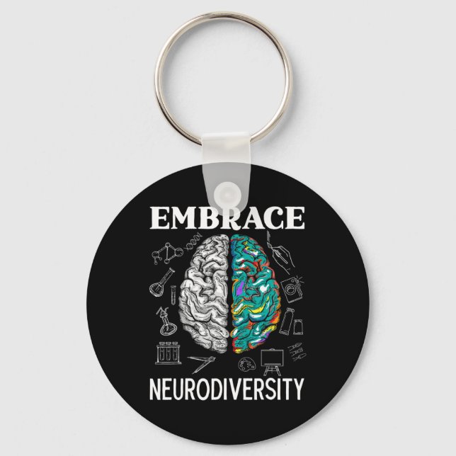 Neurodiversity Adhd Awareness Mental Health Nyckelring (Framsida)