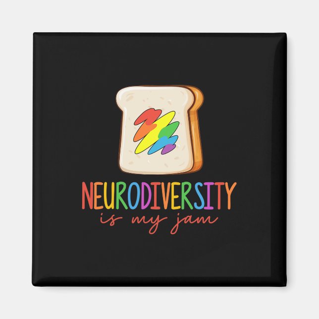 Neurodiversity är my Sylt Adhd Autism Awareness Su Magnet (Framsidan)