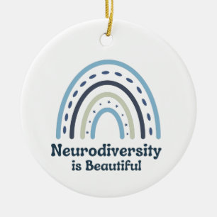 Neurodiversity är vackert prydnadsföremål julgransprydnad keramik