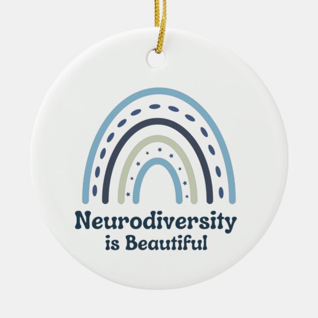 Neurodiversity är vackert prydnadsföremål julgransprydnad keramik (Framsidan)