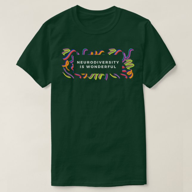 Neurodiversity är Wonderful Autism Awareness ADHD T Shirt (Design framsida)