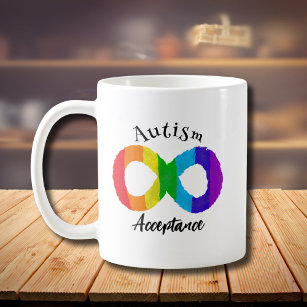 Neurodiversity Autism Acceptance Rainbow Kaffemugg