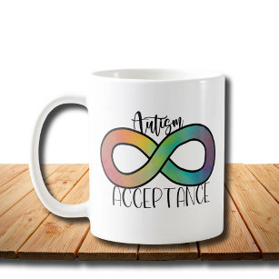 Neurodiversity Autism Acceptance Rainbow Kaffemugg