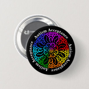 Neurodiversity Autism Acceptance Rainbow Mandala B Knapp