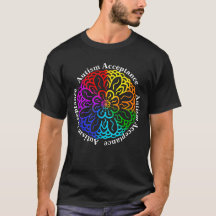 Neurodiversity Autism Acceptance Rainbow Mandala T