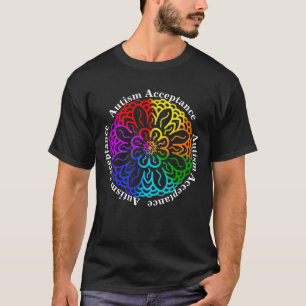 Neurodiversity Autism Acceptance Rainbow Mandala T Shirt