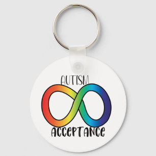 Neurodiversity Autism Acceptance Rainbow Nyckelring