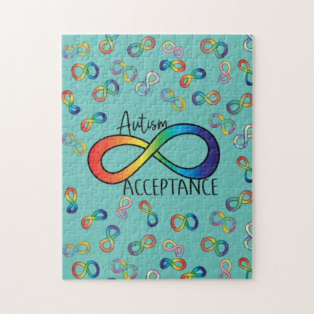 Neurodiversity Autism Acceptance Rainbow Pussel (Vertikal)