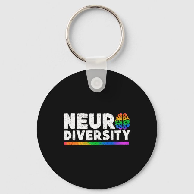 Neurodiversity Autism Adhd Mental Health Awareness Nyckelring (Framsida)