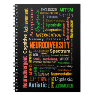 Neurodiversity Autism ADHD Spiral bärbar dator Anteckningsbok