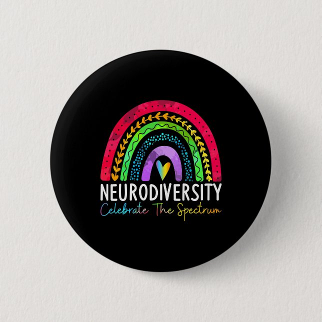 Neurodiversity Autism Spectrum Asd Adhd Rainbow Bo Knapp (Framsida)