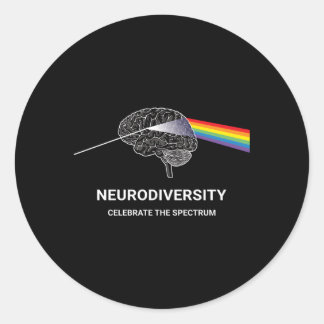 Neurodiversity Autism Spectrum Asd Adhd Rainbow Br Runt Klistermärke