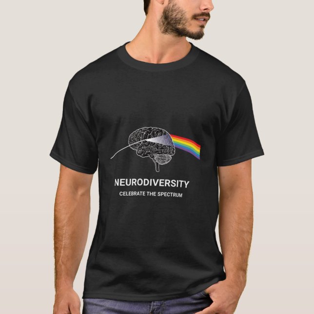 Neurodiversity Autism Spectrum Asd Adhd Rainbow Br T Shirt (Framsida)