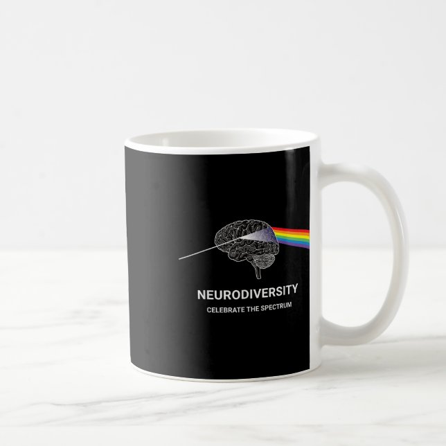 Neurodiversity Autism Spectrum Asd Adhd Rainbow Kaffemugg (Höger)
