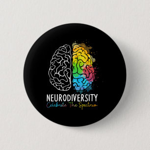 Neurodiversity - Autism Spectrum Asd Adhd Rainbow Knapp