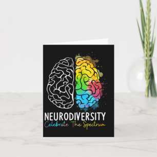 Neurodiversity - Autism Spectrum Asd Adhd Rainbow Kort