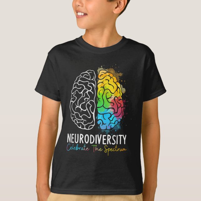 Neurodiversity - Autism Spectrum Asd Adhd Rainbow T Shirt (Framsida)