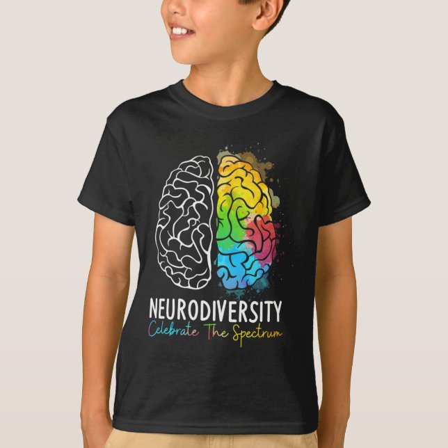 Neurodiversity - Autism Spectrum Asd Adhd Rainbow T Shirt (Framsida)