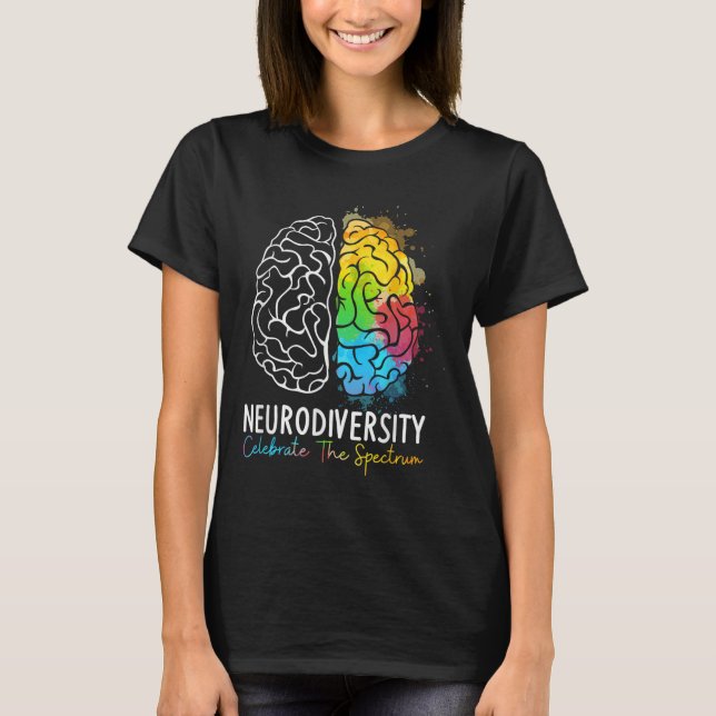 Neurodiversity - Autism Spectrum Asd Adhd Rainbow T Shirt (Framsida)