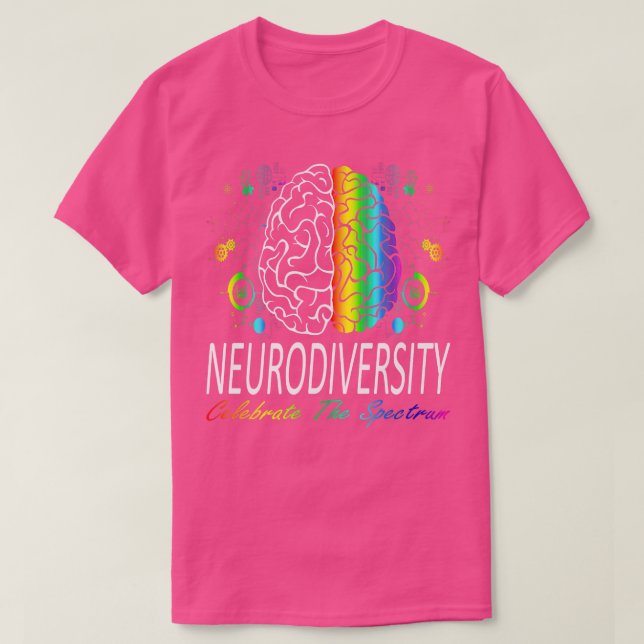 Neurodiversity - Autism Spectrum ASD ADHD Rainbow T Shirt (Design framsida)