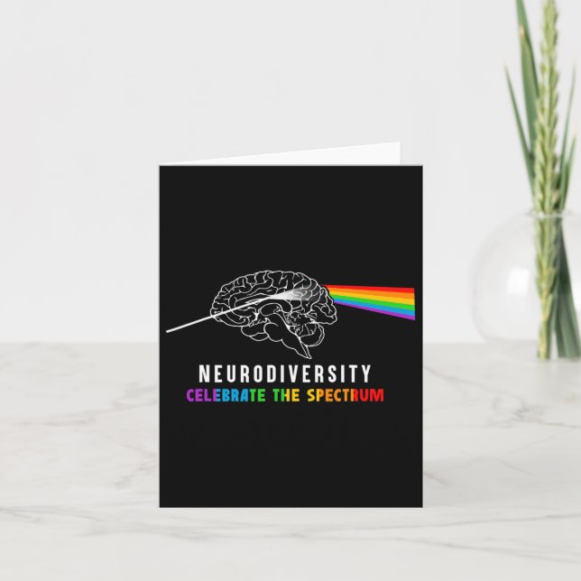 Neurodiversity Autism Spectrum Brain Asd Adhd Rain Kort (Framsida)