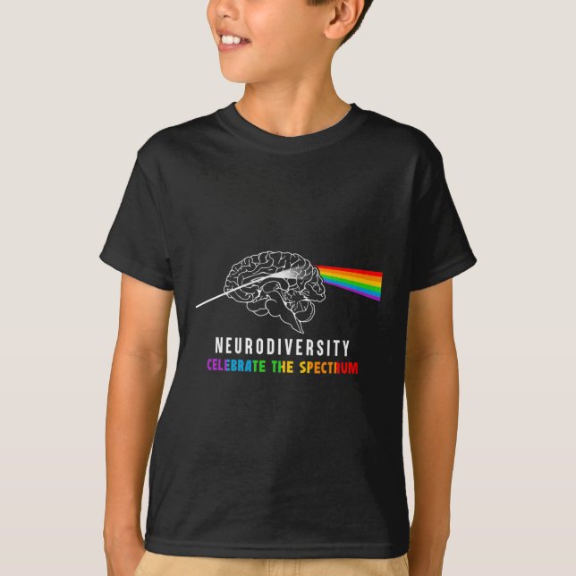 Neurodiversity Autism Spectrum Brain Asd Adhd Rain T Shirt (Framsida)